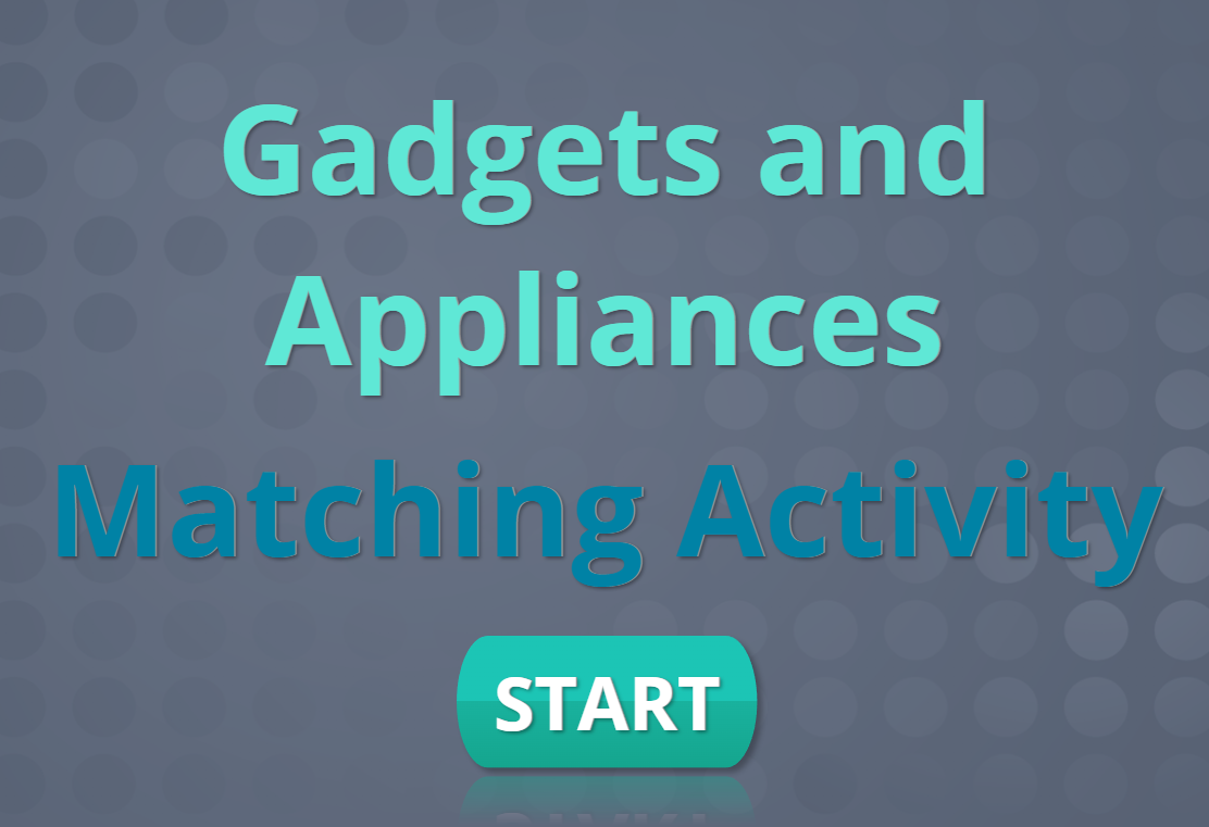 Gadgets and Appliances, Matching Activity Interactive